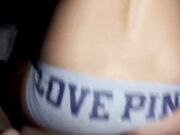 Creampie Orgasm! Riding Dick In Panties - Amateur Teen