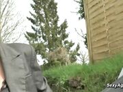 Skinny big tits MILF anal fucked