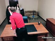 Secretary and vice principal blowing dick at the office