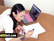 Beautiful half asian stepsister POV fuck