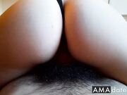 Teen babe's first creampie from a big cock