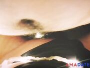 Cumshot on Her Big Booty - Iranian Teen with Big Tits