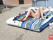 Risky Outdoor Fuck With My Blonde Mature Stepmom