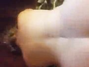 Black guy buttfucking my wife in her purple panties