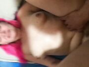 Big-Ass Brunette Gets Interracial Creampie