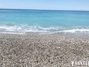 Big Tits Cowgirl Fucked Hard on a Public Beach