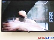 Russian Brunette Amateur in CyberFUCK Parody