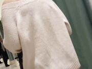 Blonde Teen's Public Undressing in a Store - Amateur Solo Webcam Show