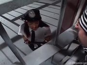 WTF femdom fuck of midget jailor with cocky prisoner