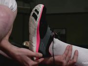 Pervy coach licks Angel Allwood’s feet and eats her out in a gym