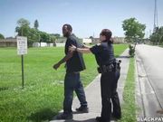 Two thick police chicks fuck a black fella who fucked neighbor's wife