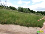 Russian Teen Webcam Girl Goes Public with Footjob and Big Ass