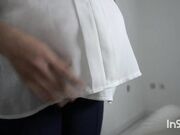 Pregnant Physiotherapist Talks About Husband, Gets Handjob Instead