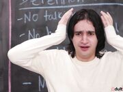 Petite slut dp gangbang during detention