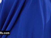 Chubby ebony stepmom with huge tits