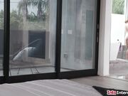 Stepdaughter showers ifo black stepdad