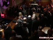 Blonde suspended and face fucked