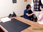 Oral loving Serena shares teachers dick