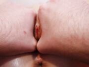 Blonde Teen's Oiled-Up Extreme Pussy Massage