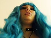 Blue-Haired BBW Cosplayer Gives POV Blowjob and Rides Cock