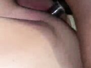 Black guy buttfucking my wife in her purple panties
