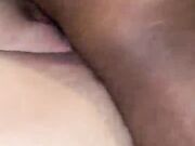 Black guy buttfucking my wife in her purple panties