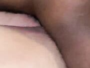 Black guy buttfucking my wife in her purple panties
