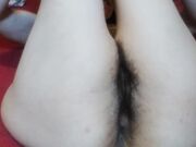 Hairy Pussy Camgirl Gapes & Shows Thick PAWG Thighs