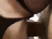 Young Sexy Ebony gets creamy on BBC doggystyle