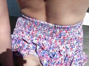 Public BJ & Fuck With Big-Tit Teen On Balcony Seen By Many