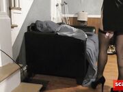 Kinky Teen Creampied by Big Cock on Couch