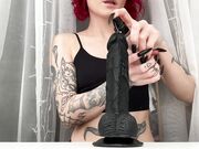Redhead Teen Rides Window-Mounted Dildo with a View
