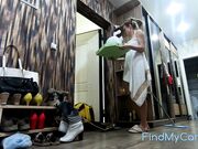 Naked Russian Blonde Surprises Delivery Guys