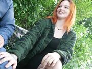 GERMAN SCOUT - Skinny Redhead Fan Fuck