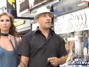 Tied up babe outdoor fucking in Spain