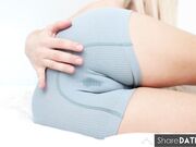 SOAKED SHORTS, ASMR PUSSY FINGERING - ORGASMIC TEEN SOLO