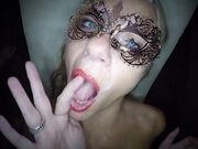 Blonde Dutch Slut Covered in Cum from Big Cock