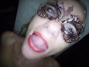 Blonde Dutch Slut Covered in Cum from Big Cock