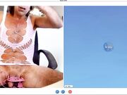 sissy plays for cam girl and eats his cum