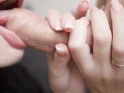 Close-Up Amateur Blowjob With Cum On Tongue