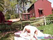 Neighbors Watch Amateur Couple's Quickie in Public