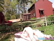 Neighbors Watch Amateur Couple's Quickie in Public