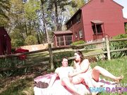 Neighbors Watch Amateur Couple's Quickie in Public