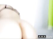 Brazilian teen squirts on her husband's lap