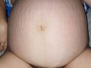 Pregnant BBW with Big Tits Takes a Creampie from a Big Cock