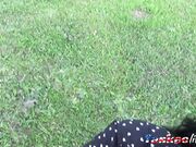 Public Nature Fuck With Big-Tit Brunette Near Biker Road