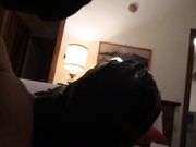 Tied-up Laura gags on cock and gets fucked hard.