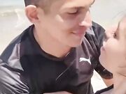 Shower slut Daniela Duran gives a hot nude show