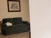 Naked Daniela Duran serving drinks to her cameraman and livestream crew