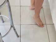 Nudist Daniela Duran showing hairy pussy while cooking on livestream webcam onlyfans show